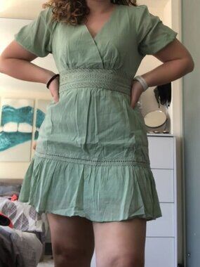 Green summer dress
